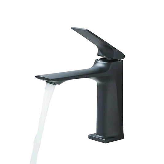 Mitigeur de lavabo monotrou — Noir mat / Court