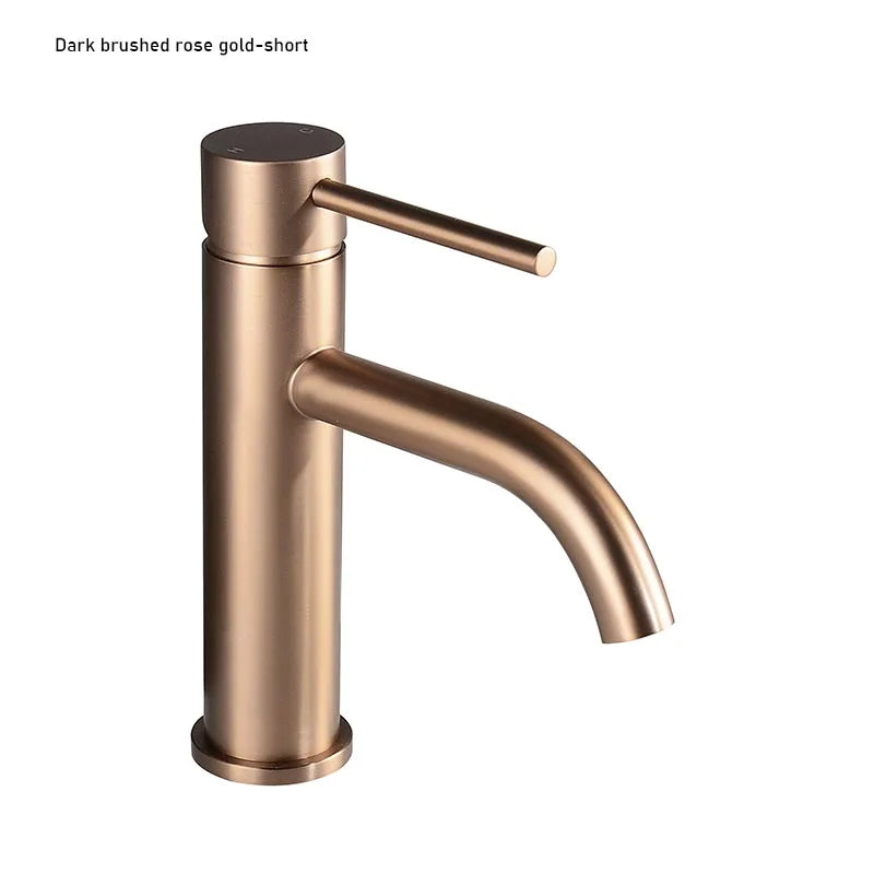 Robinet mitigeur de lavabo monotrou — inox, 6 finitions
