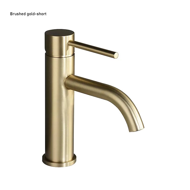 Robinet mitigeur de lavabo monotrou — inox, 6 finitions