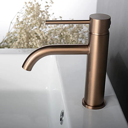 Robinet mitigeur de lavabo monotrou — inox, 6 finitions