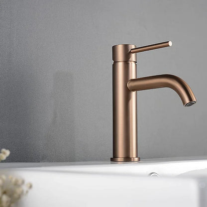 Robinet mitigeur de lavabo monotrou — inox, 6 finitions