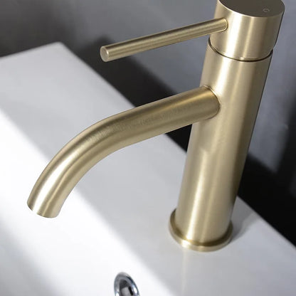 Robinet mitigeur de lavabo monotrou — inox, 6 finitions