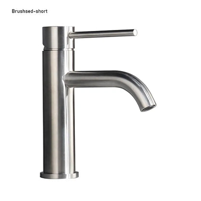 Robinet mitigeur de lavabo monotrou — inox, 6 finitions