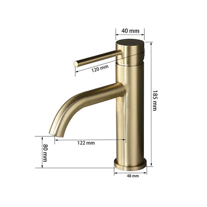 Robinet mitigeur de lavabo monotrou — inox, 6 finitions