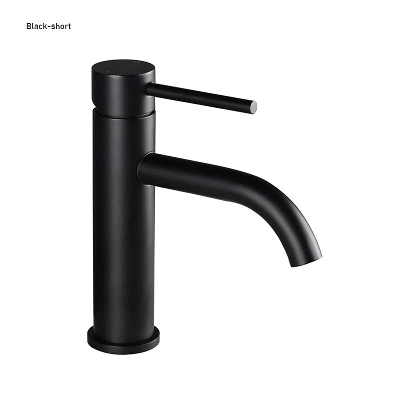 Robinet mitigeur de lavabo monotrou — inox, 6 finitions