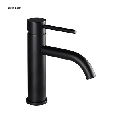 Robinet mitigeur de lavabo monotrou — inox, 6 finitions