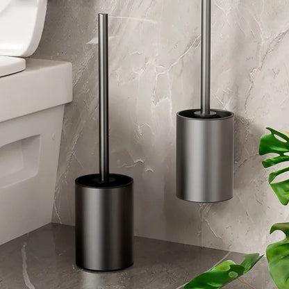 Porte-balai WC mural sans perçage en aluminium Aquavösa