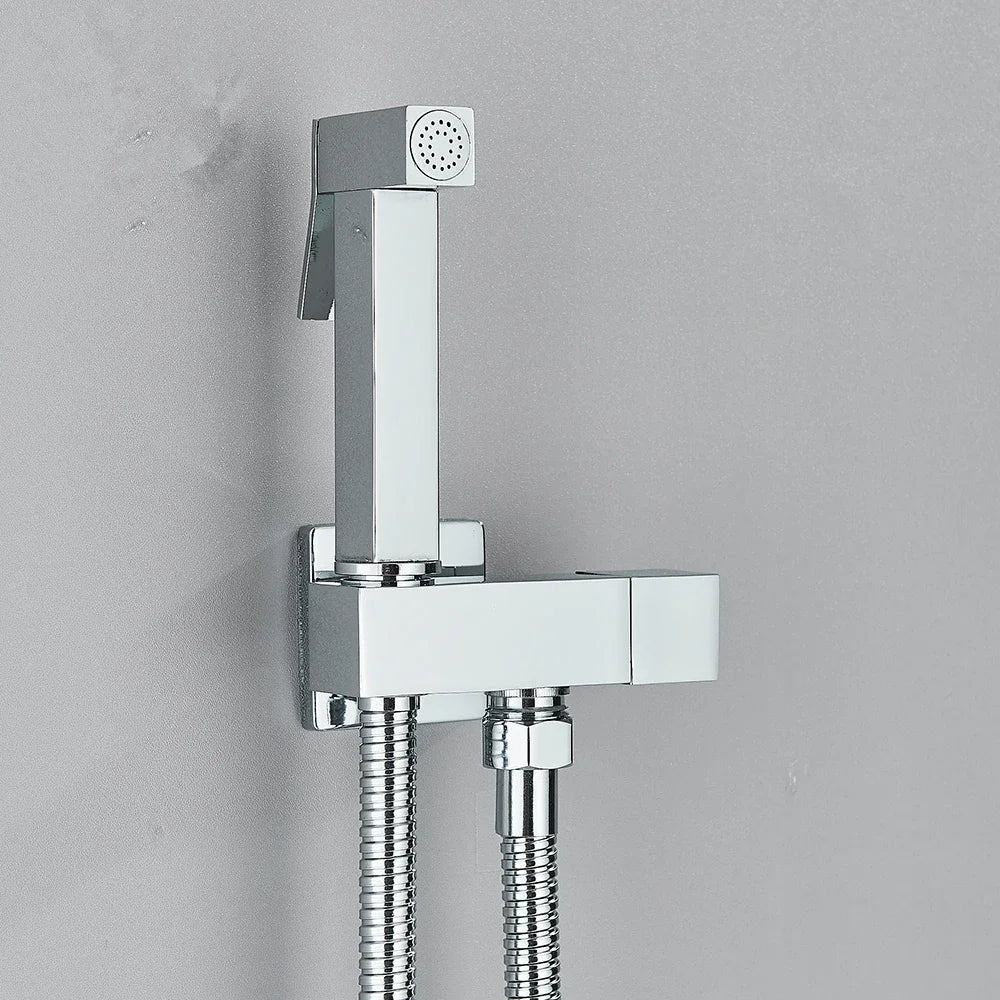 Robinet de bidet mural eau froide — laiton (douchette hygiénique WC)