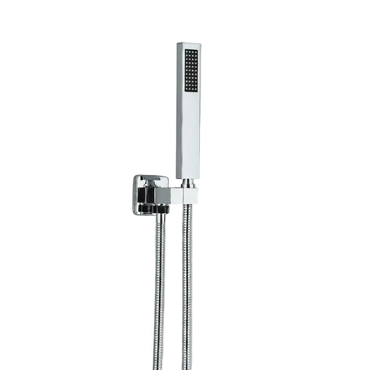 Douchette de douche à main + flexible inox 150 cm — Chromé / Carrée