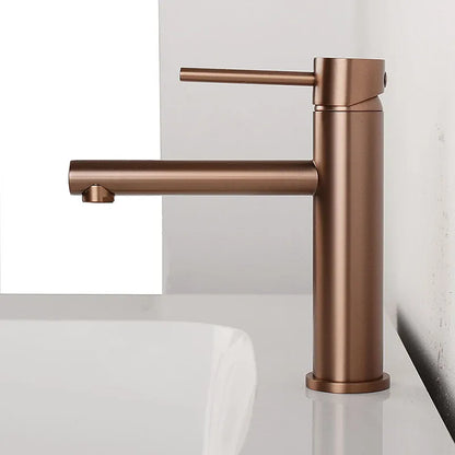 Robinet mitigeur de lavabo monotrou — inox, 6 finitions