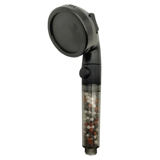 Pommeau de douche SPA filtrant anti-calcaire — Noir