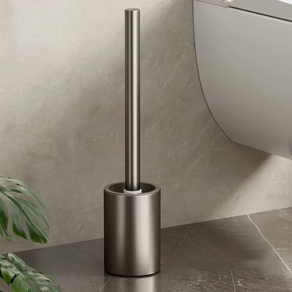 Porte-balai WC mural sans perçage — aluminium, design vertical