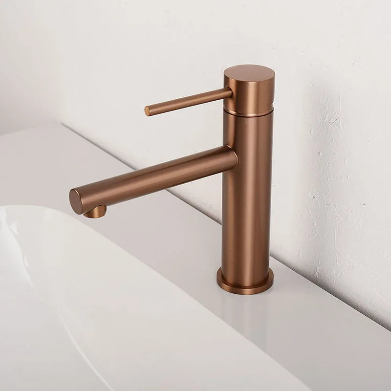 Robinet mitigeur de lavabo monotrou — inox, 6 finitions