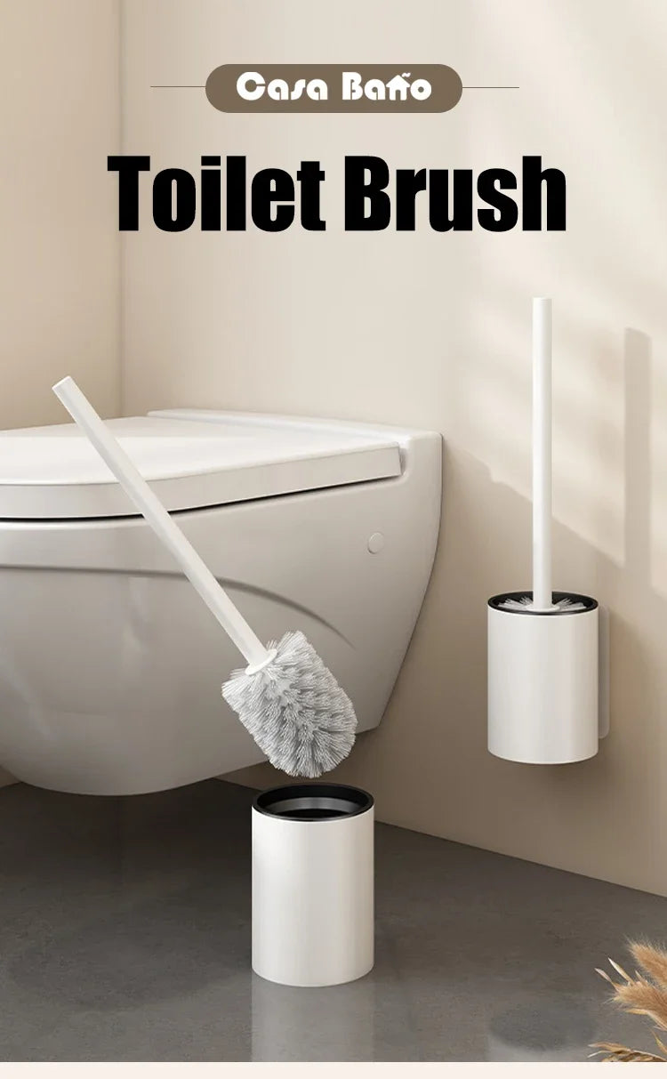 Porte-balai WC mural sans perçage — aluminium, design vertical