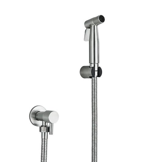 Kit douchette hygiénique WC — Argent brossé
