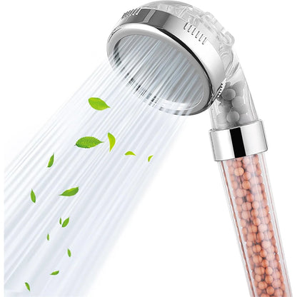 Pommeau de douche filtrant Aquavösa haute pression à billes minérales, jet puissant anti-calcaire