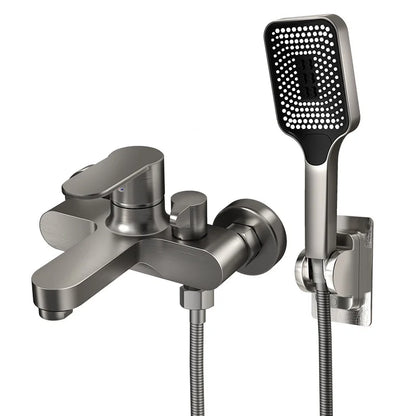 Mitigeur bain-douche mural — gris anthracite (gunmetal) ou chromé
