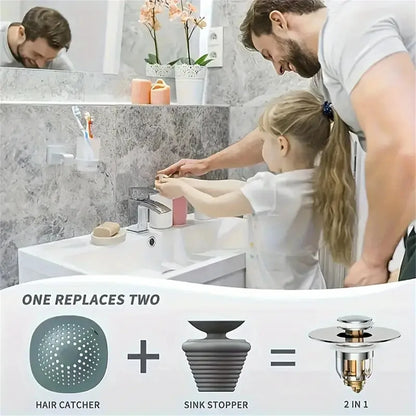 Bonde de lavabo clic-clac avec filtre anti-cheveux — universelle
