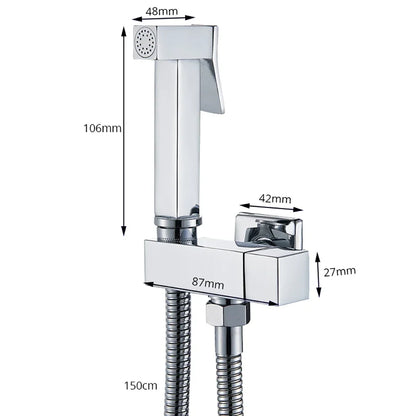 Robinet de bidet mural eau froide — laiton (douchette hygiénique WC)