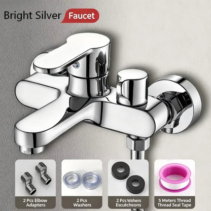 Mitigeur bain-douche mural — gris anthracite (gunmetal) ou chromé