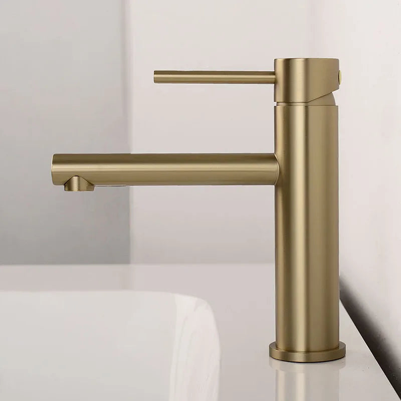 Robinet mitigeur de lavabo monotrou — inox, 6 finitions