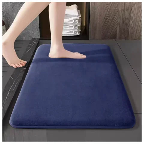 Tapis de bain absorbant antidérapant — velours corail, séchage rapide
